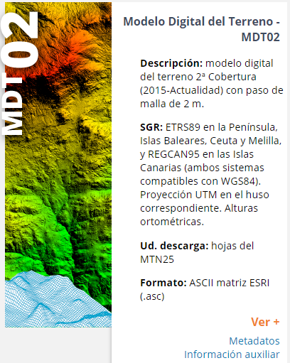Modelo Digital del Terreno 2 metros | Tutoriales ArcGIS